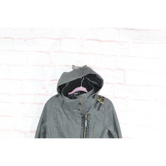 Obermeyer Katia Gray Polyester Asymmetric Full Zip Winter Ski Jacket 8 - Picture 2 of 10